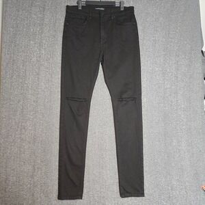 Monfrere Greyson Skinny Jeans Mens 34 Black Dist Nior Pants Japanese Denim